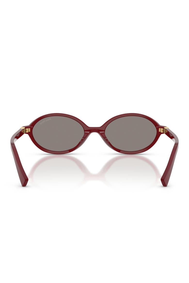 50mm Oval Sunglasses, Alternate, color, OPAL BURGUNDY / DARK GREY