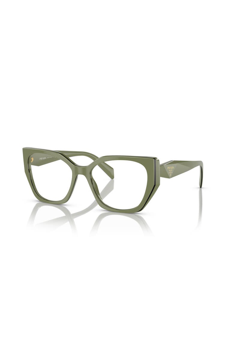 Prada 54mm Irregular optical glasses, Main, color, Green