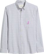 Les Deux x Prince Check Cotton Seersucker Button-Down Shirt