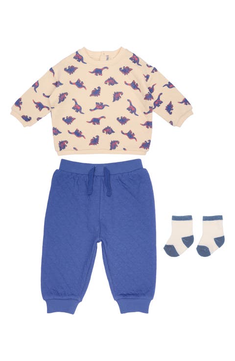 Dino Sweatshirt, Joggers & Socks Set