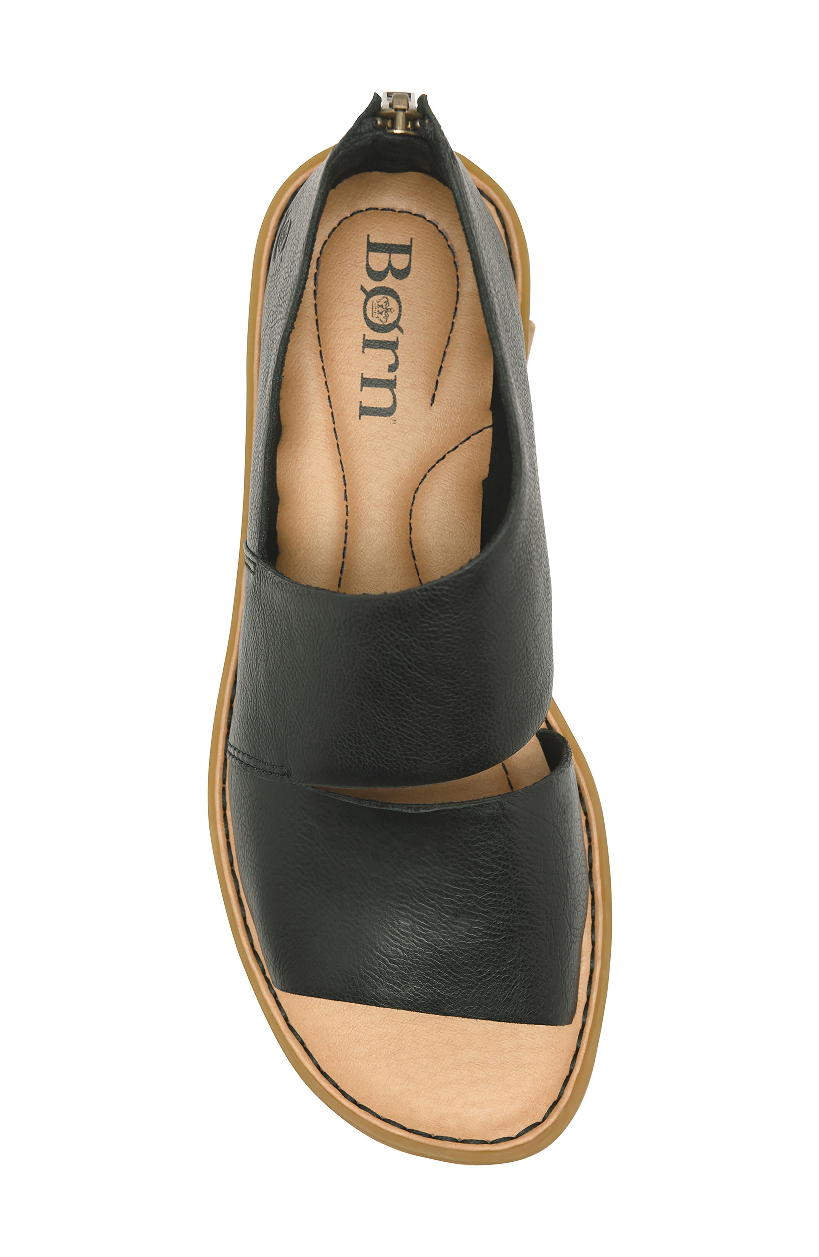 Børn Mila Sandal, Alternate, color, Black Leather