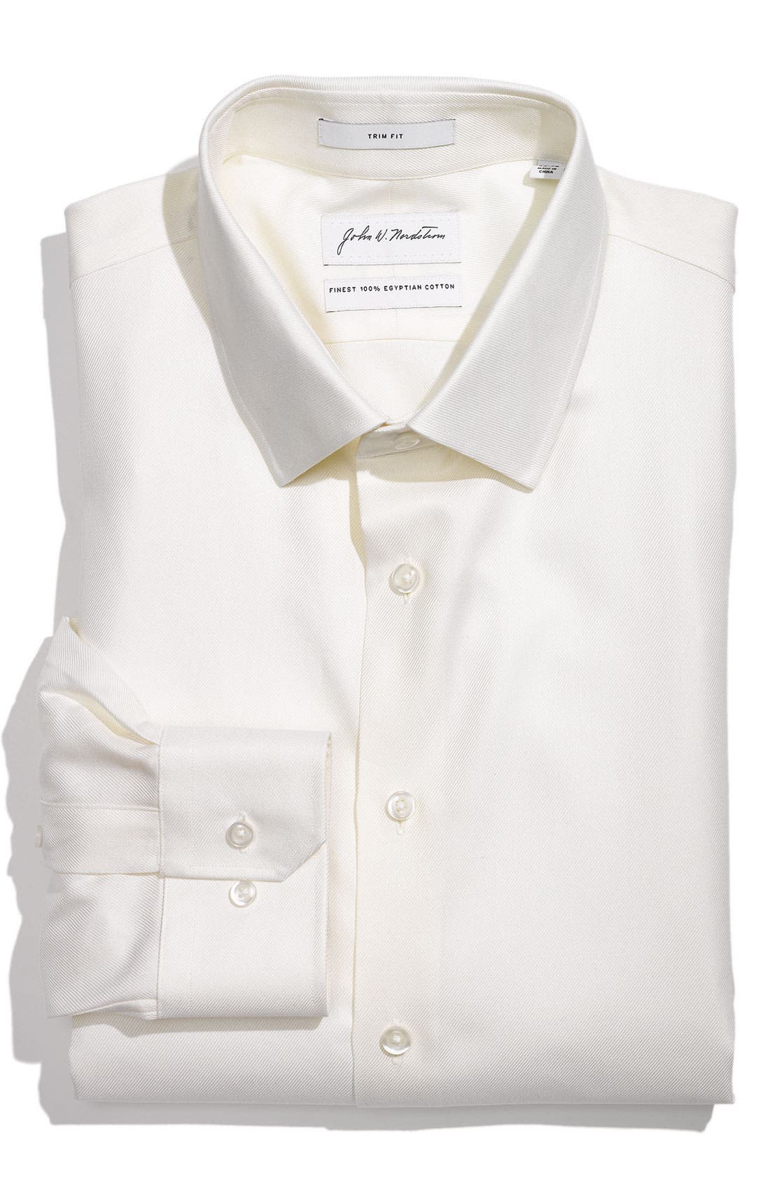 john w nordstrom trim fit dress shirt Nordstrom Trim Fit Premium Performance Dress Shirt in Blue Ivoris Stripe at Nordstrom, Size 16.5