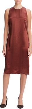 Vince Hammered Satin Sleeveless Dress