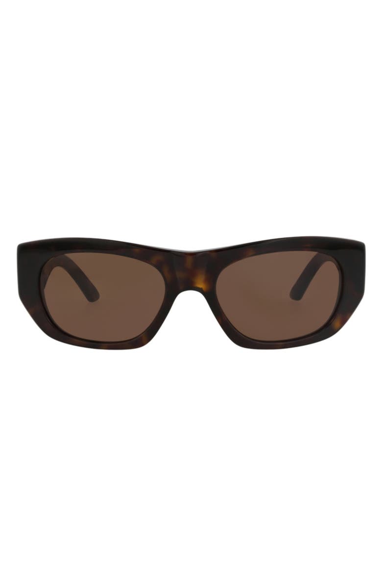 McQueen 54mm Square Sunglasses, Main, color, Havana Havana Brown