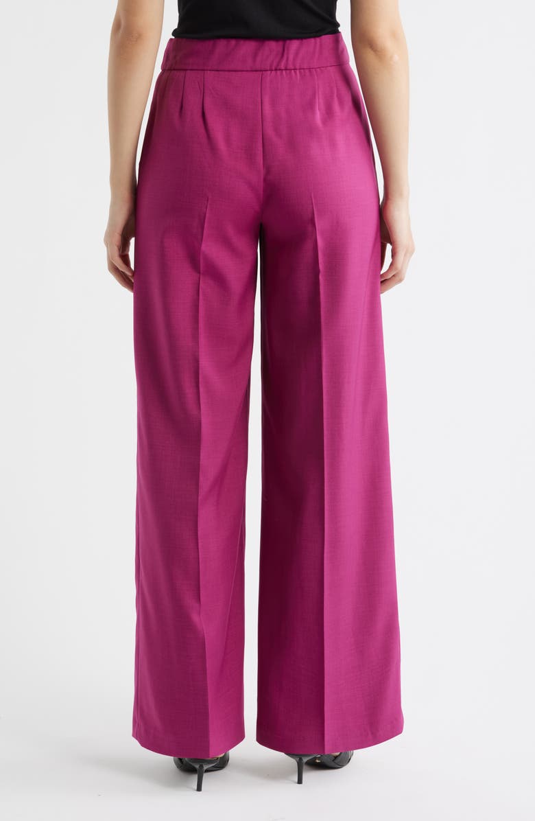 Tahari ASL Wide Leg Pants, Alternate, color, Wild Berry