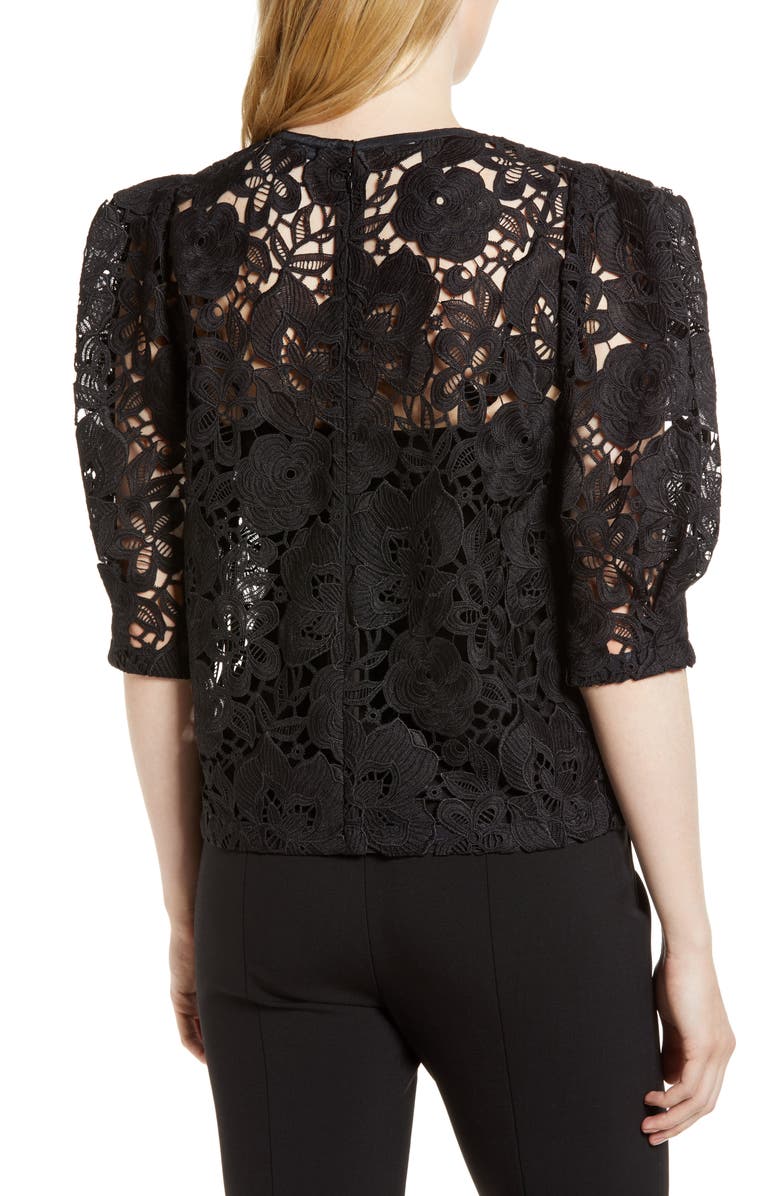 Lewit Puff Sleeve Lace Blouse, Alternate, color, 