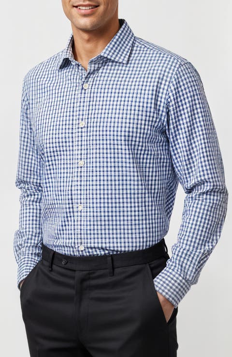 Micro Check Woven Dress Shirt