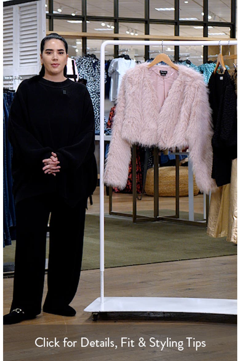 Angelica Faux Fur Crop Jacket video