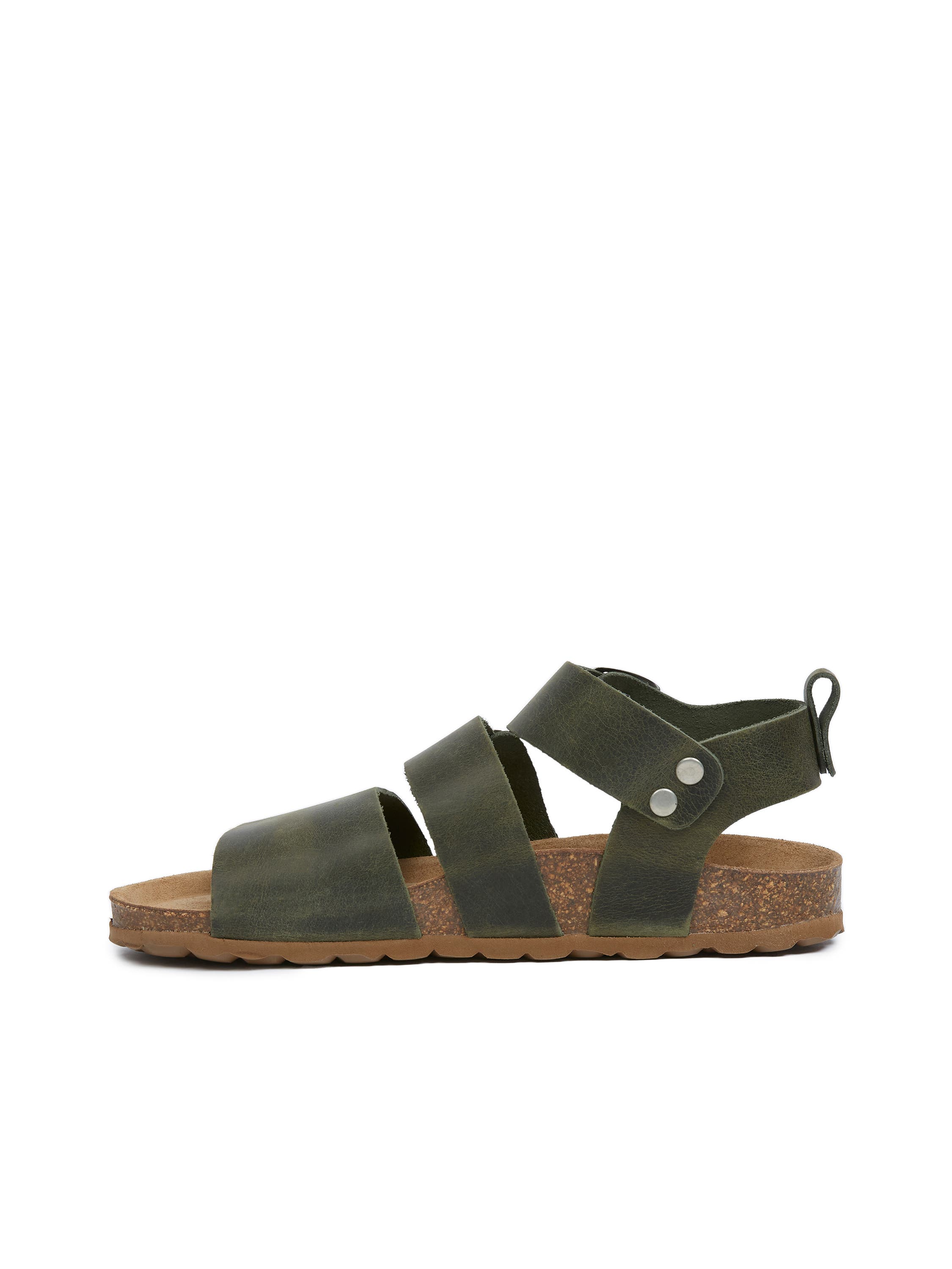 Celtic & Co. Triple Strap Sandal, Alternate, color, Olive