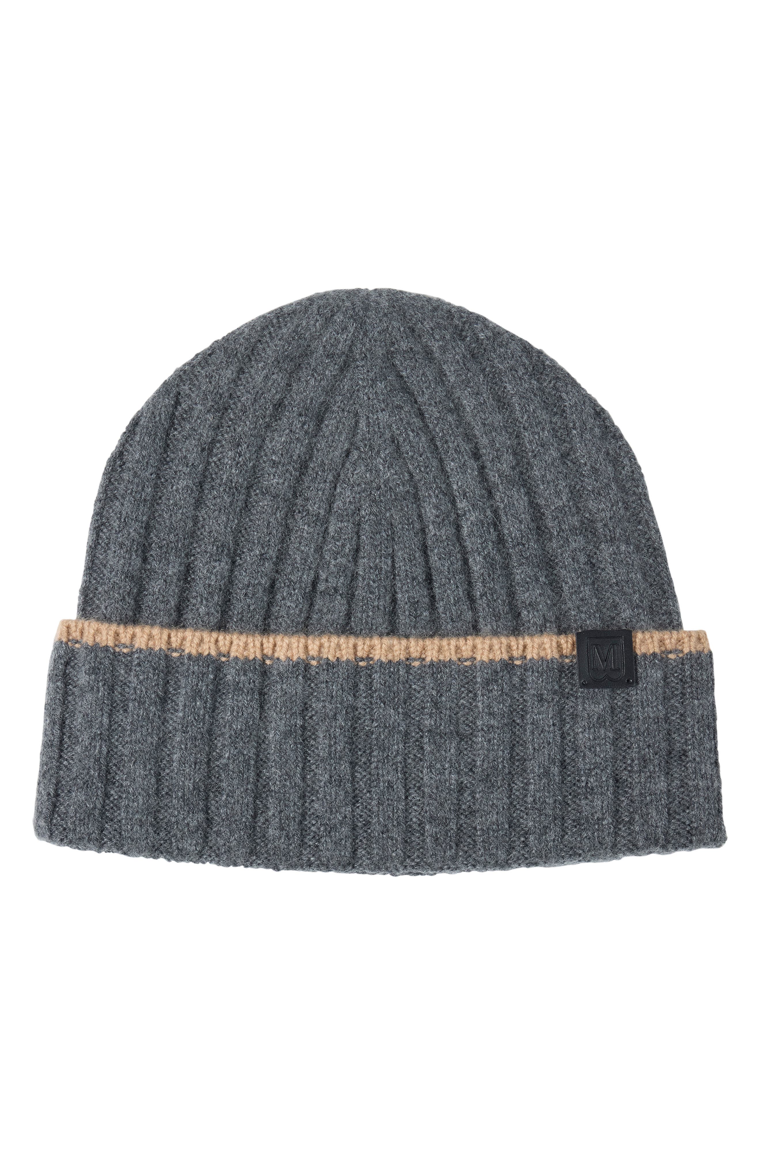 Bruno Magli Cashmere Wide Rib Beanie