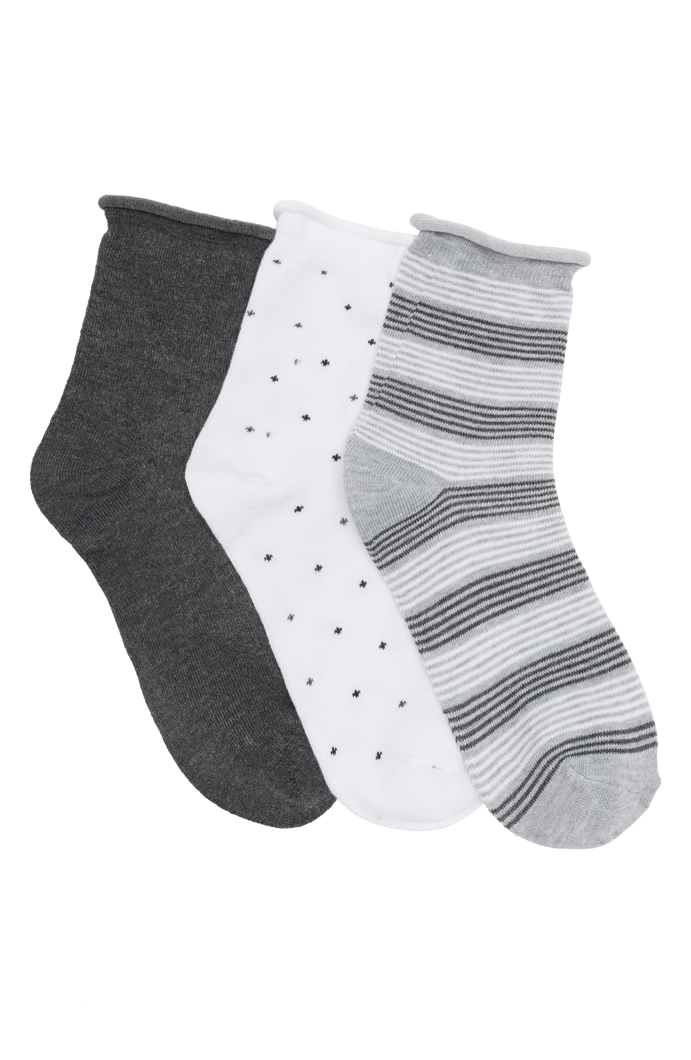 NORDSTROM RACK Roll Top Trouser Socks - Pack of 3 (Women) | Nordstromrack