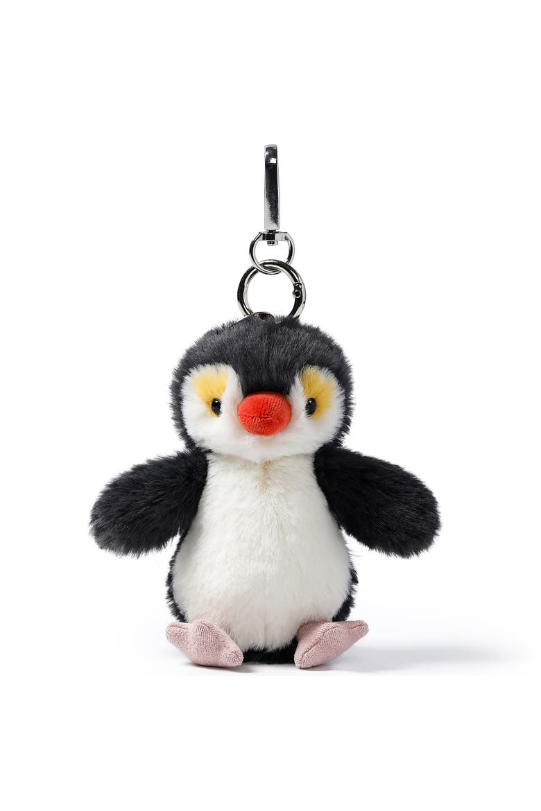 Plush Bag Charm Macaroni Penguin, Main, color, Multicolored