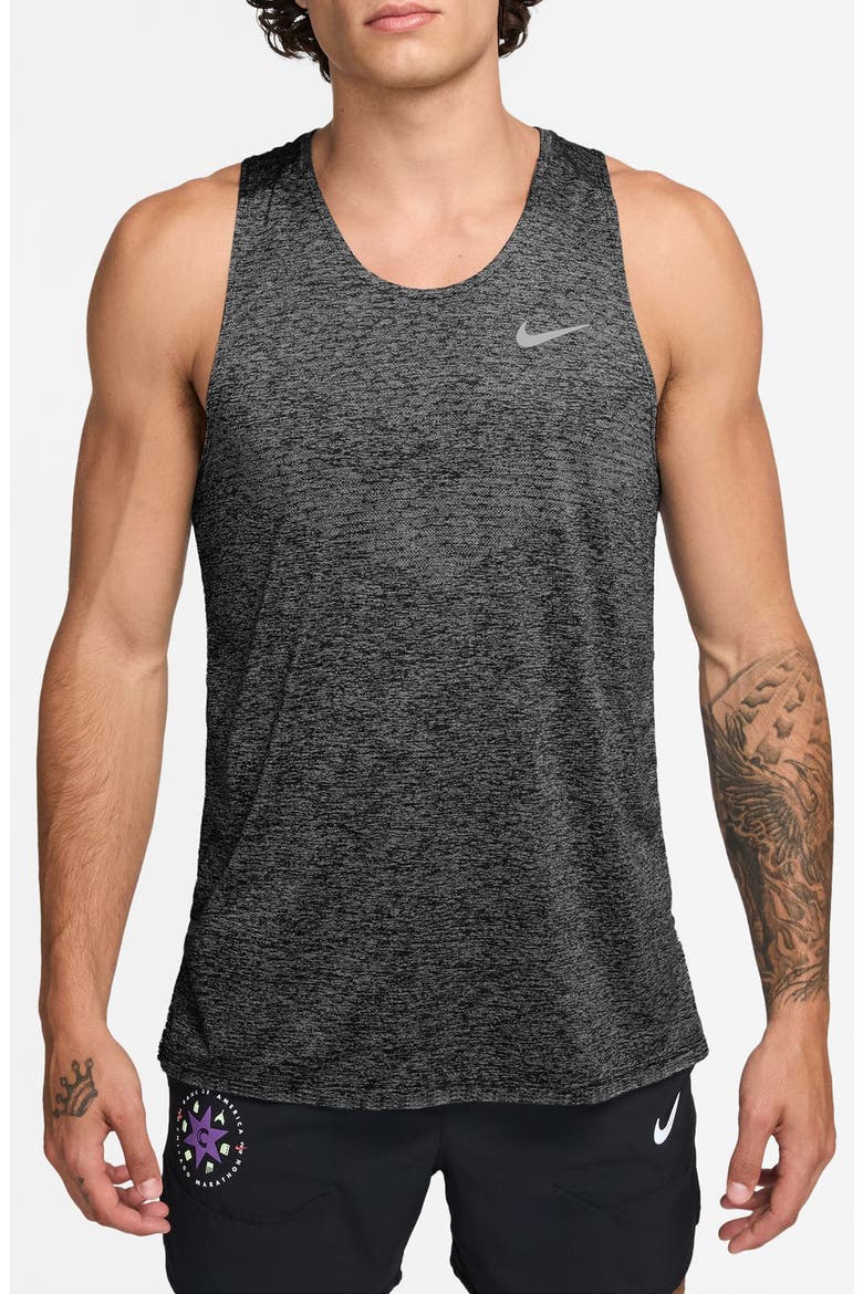 Stride Dri-FIT Running Tank, Main, color, BLACK/ HEATHER