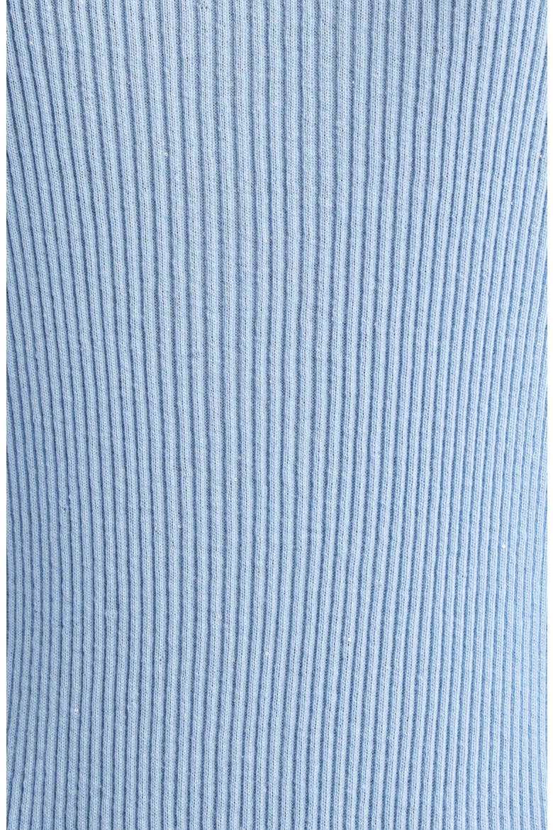 Ribera Sequin Rib Fitted Silk & Wool Cardigan, Alternate, color, LIGHT BLUE
