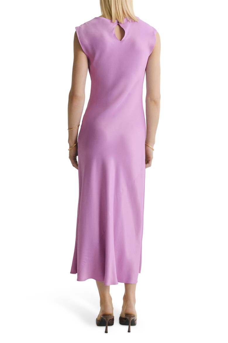 Satin Midi Dress, Alternate, color, LIGHT/ PASTEL PURPLE