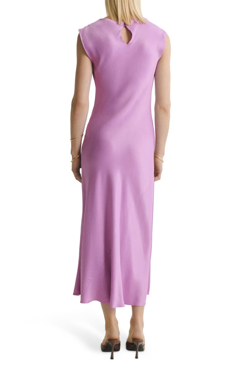 MANGO Satin Midi Dress, Alternate, color, Light/ Pastel Purple