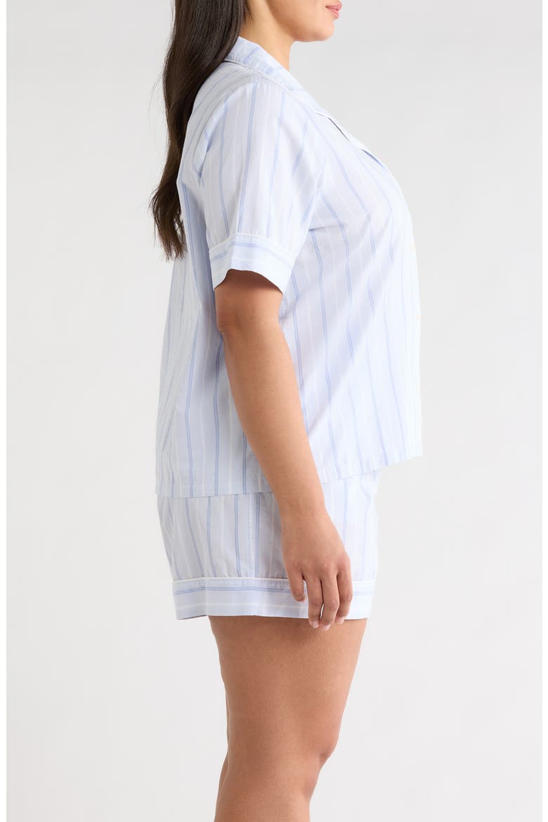 Classic Short Cotton Pajamas, Alternate, color, BLUE PARKER STRIPE