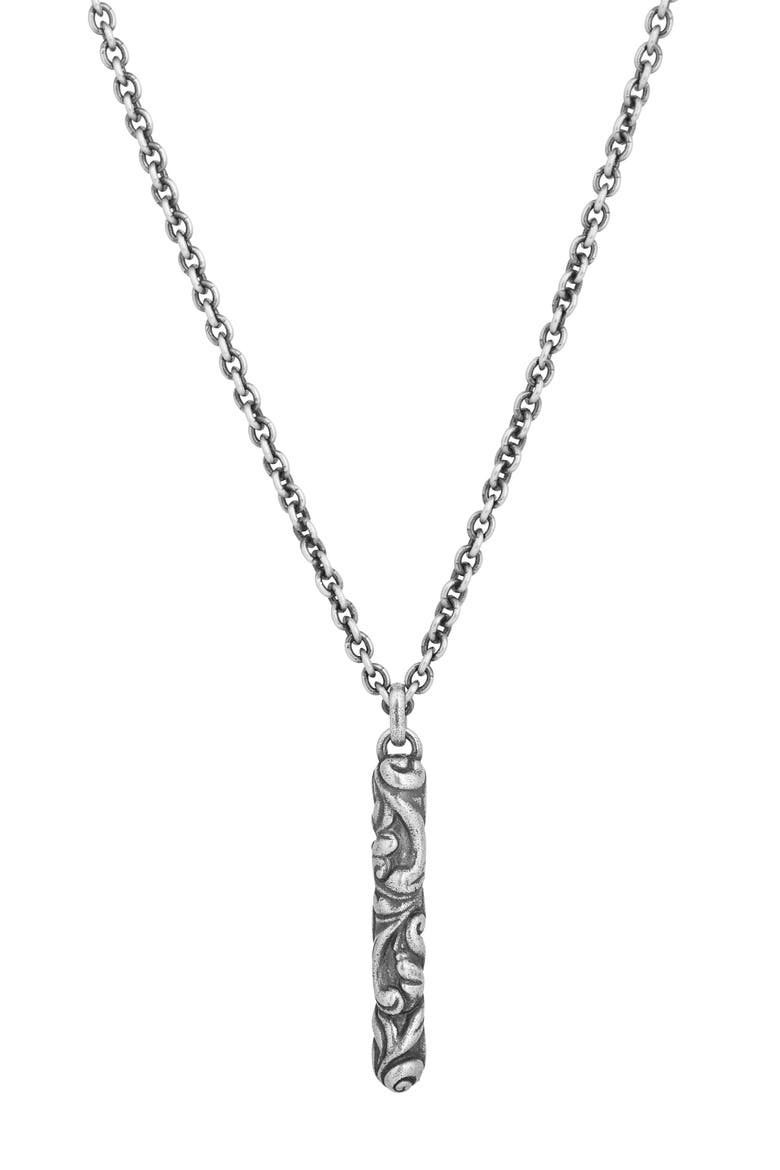 Men's Gothic Pendant Necklace, Main, color, SILVER