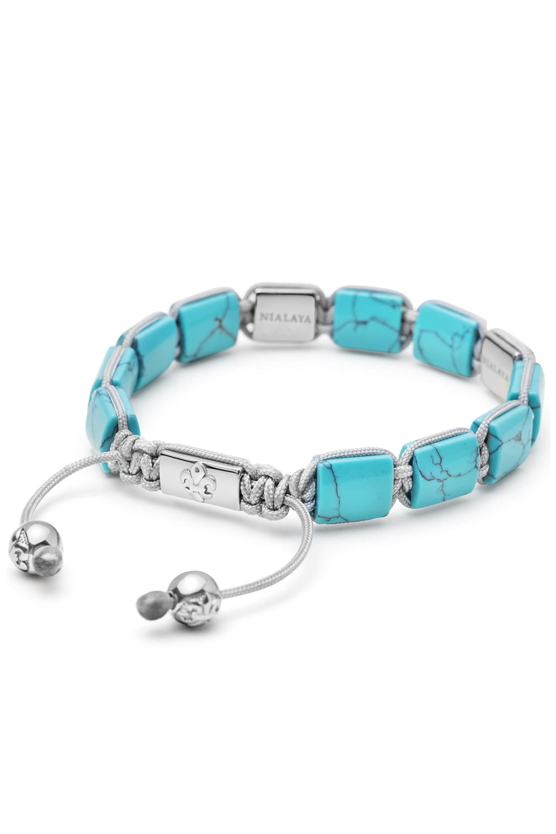 Dorje Flatbead Bracelet, Alternate, color, Turquoise And Silver