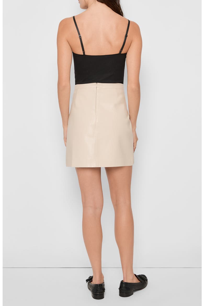 Ainsley Recycled Leather Skirt, Alternate, color, Sand