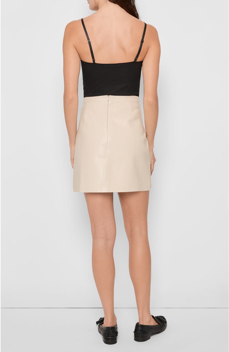 AS by DF Ainsley Recycled Leather Skirt, Alternate, color, Sand