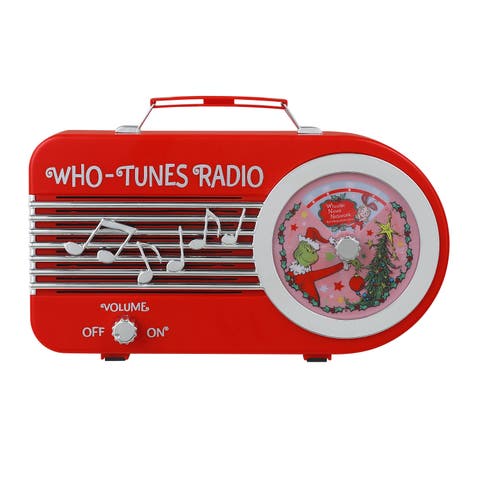 10.5 in. Grinch Who-Tunes Radio - Red