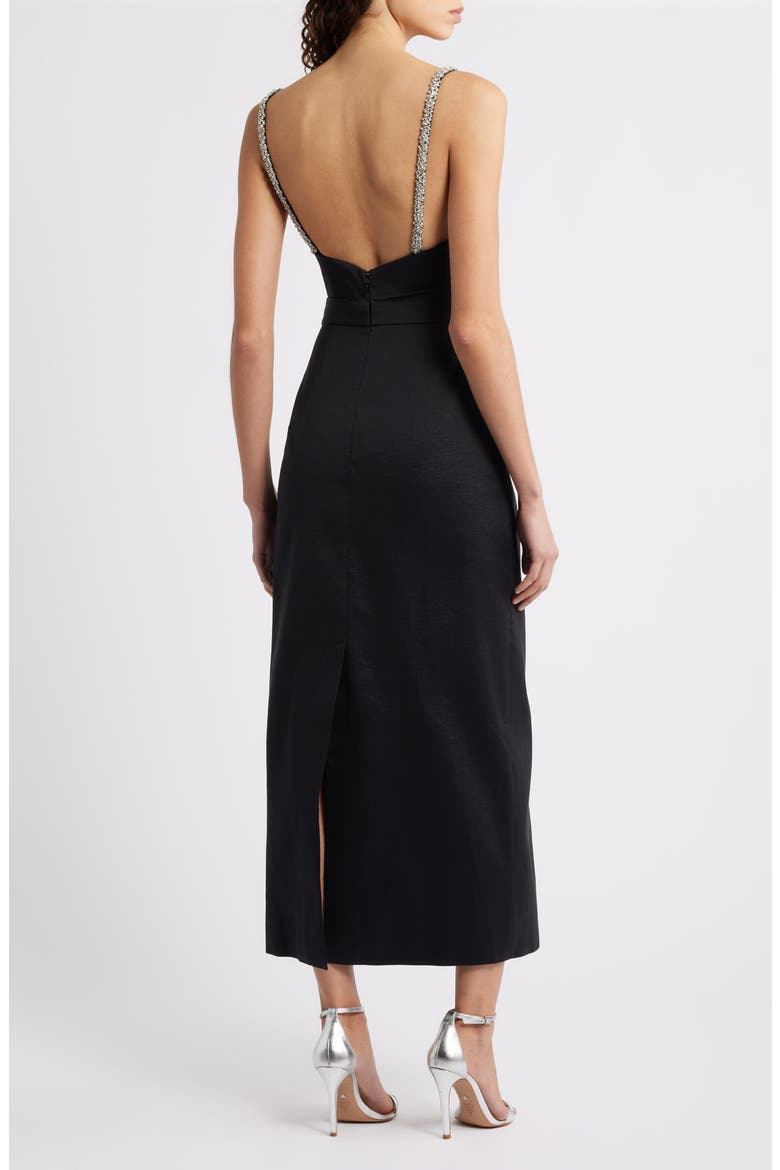 Astonhall Rhinestone Cocktail Dress, Alternate, color, BLACK