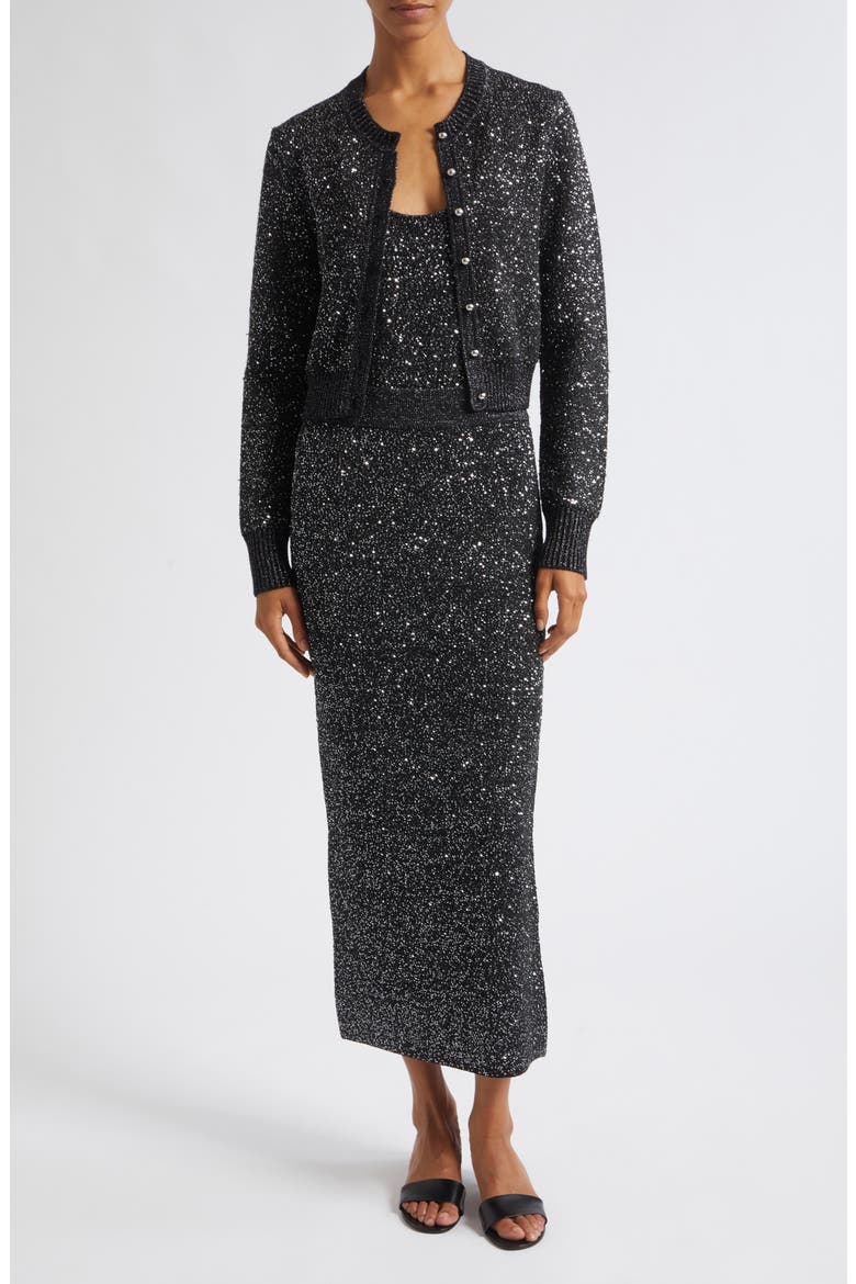 Alisha Sequin Skirt, Alternate, color, ONYX