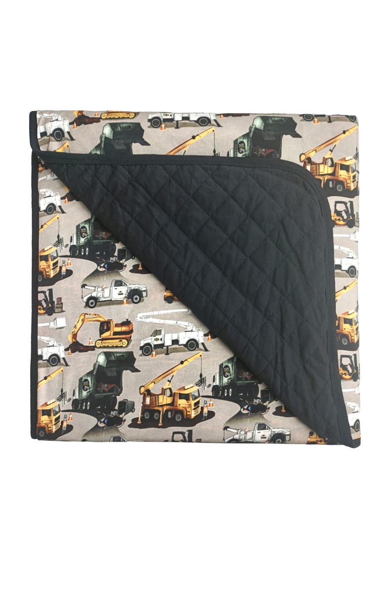 Fletch Work Hard, Play Hard Quilted Blanket, Main, color, Beige