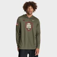 Nike Men's Nike Olive Ohio State Buckeyes 2025 Military Appreciation Dri-FIT Long Sleeve Hoodie T-Shirt