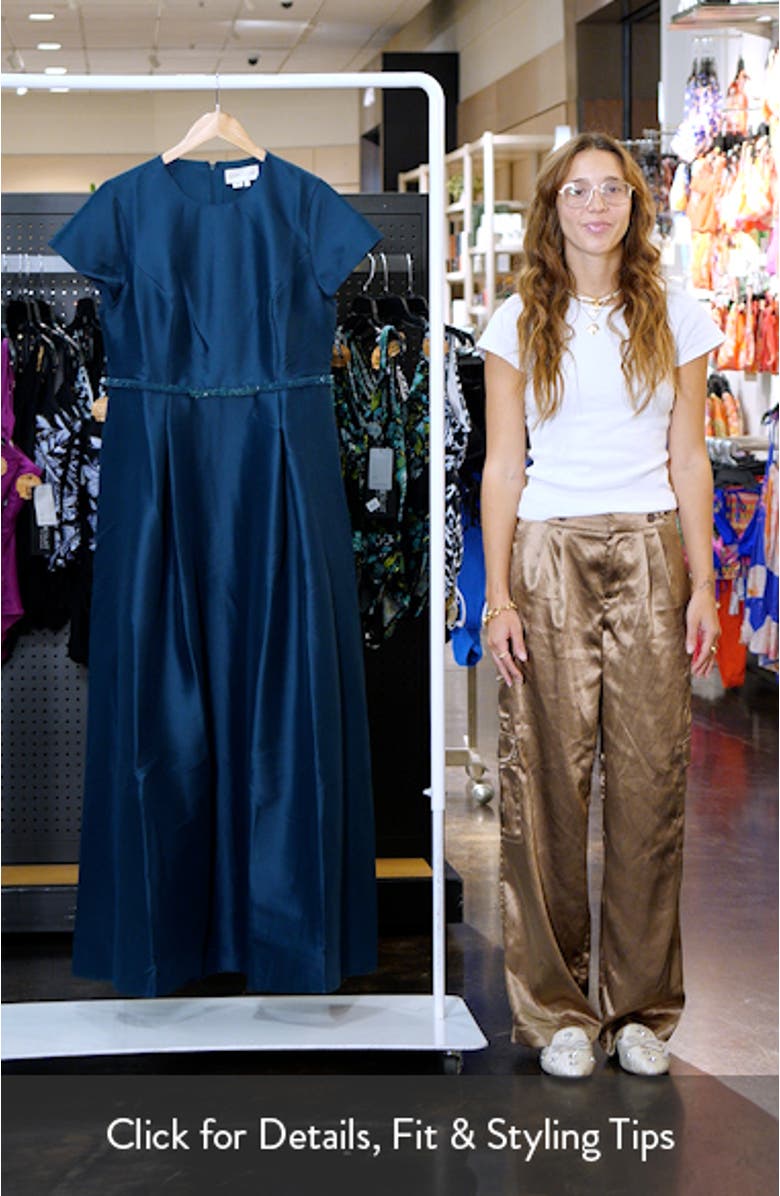 Blythe Box Pleat Belt Gown, sales video thumbnail