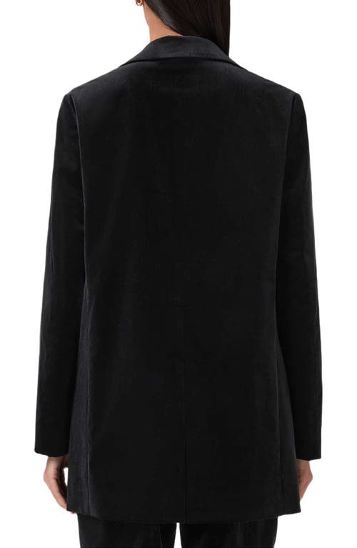 Allsaints Aleida Velvet Blazer In Black