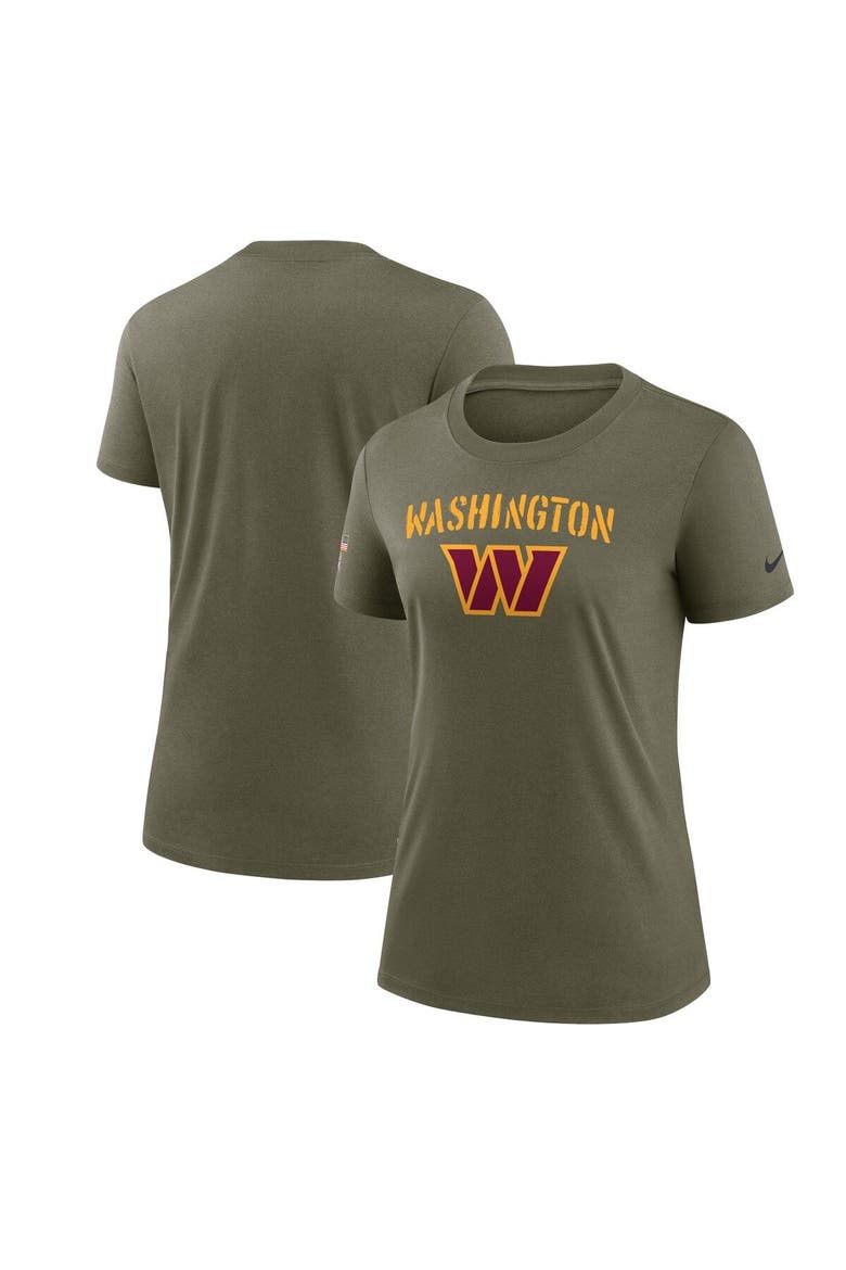 Women's Nike Olive Washington Commanders 2022 Salute To Service Legend T-Shirt, Main, color, Olive