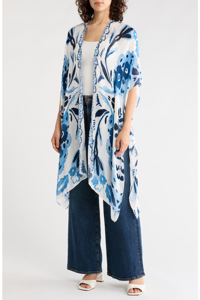 Floral Topper, Main, color, BLUE