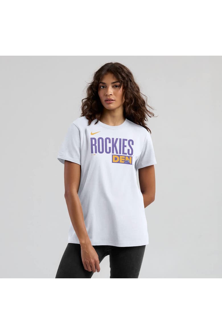 Women's Nike  White Colorado Rockies 2025 City Connect Wordmark T-Shirt, Main, color, White