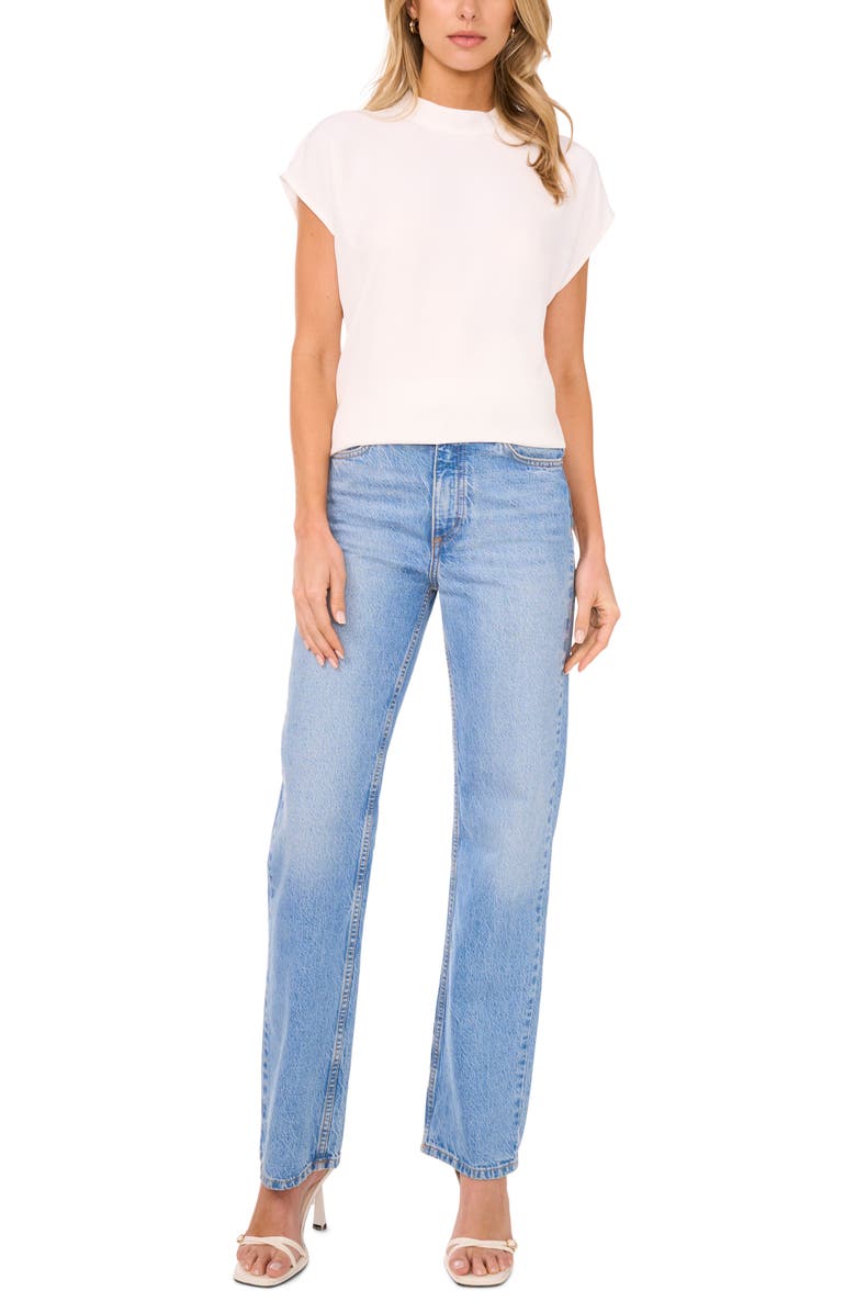 Halogen<sup>®</sup> Mock Neck Cap Sleeve Shell, Alternate, color, New Ivory