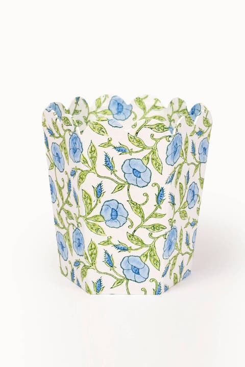 Block Print Storage Waste Basket Inaya Collapsible