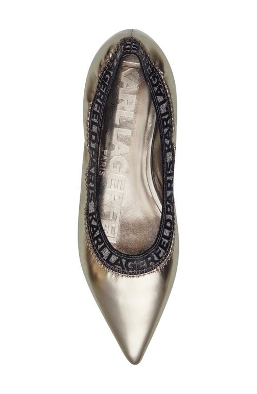 Karl Lagerfeld Paris Vinette Ballet Flat In Gray