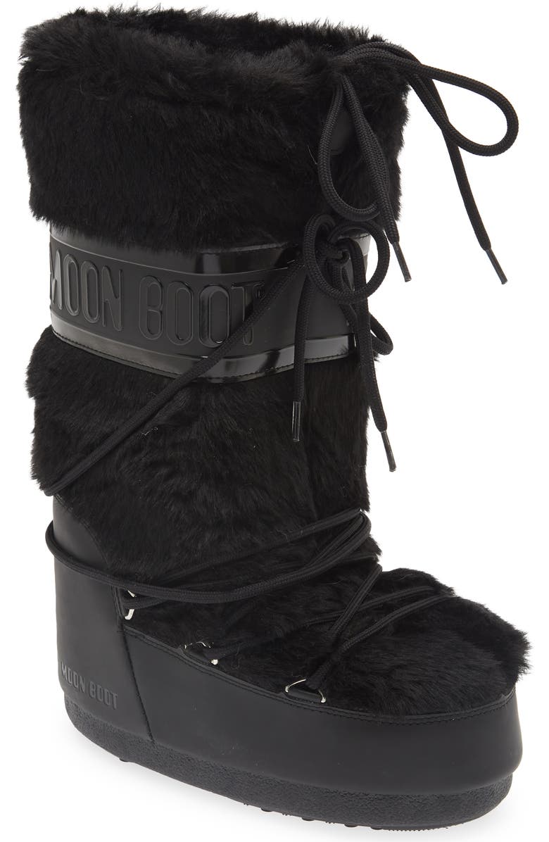 Moon Boot<sup>®</sup> Icon Water Resistant Faux Fur Moon Boot<sup>®</sup>, Main, color,