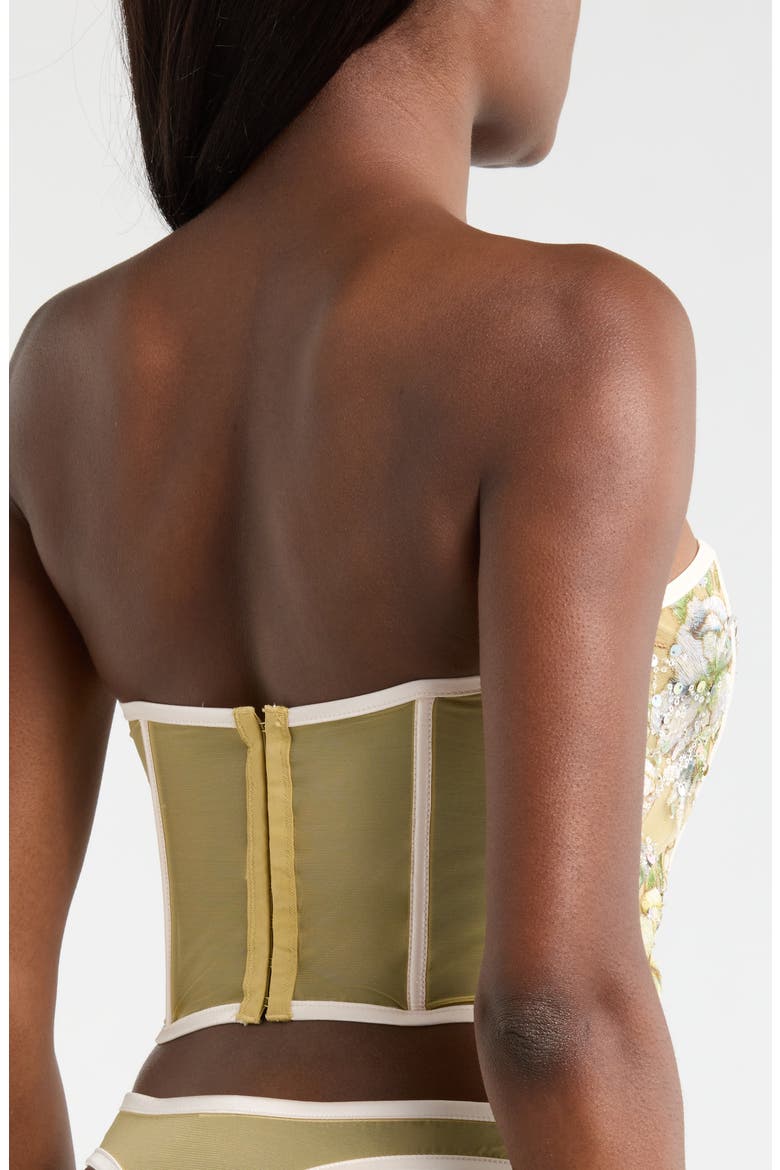 Sweetheart Embroidered Bustier, Alternate, color, CHAMPAGNE SPARKLE