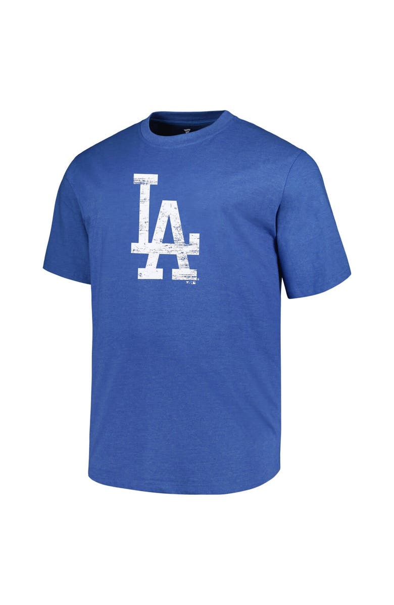 PROFILE Men's Profile Heather Royal Los Angeles Dodgers Big & Tall Weathered Logo T-Shirt, Alternate, color, Heather Royal