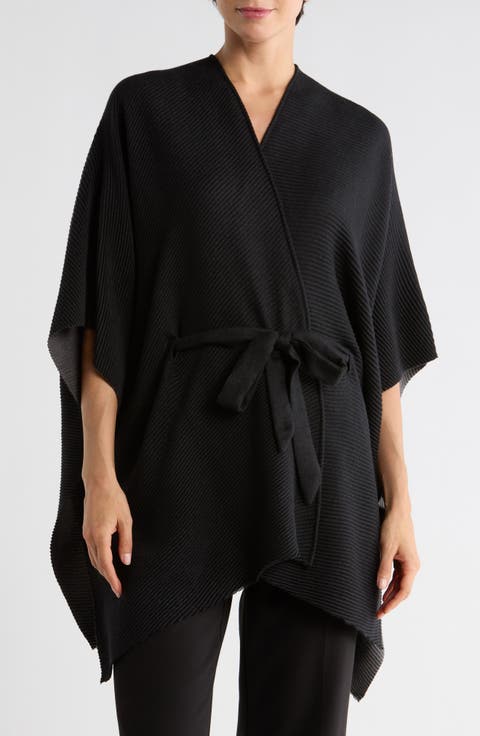 Reversible Pleated Belted Topper