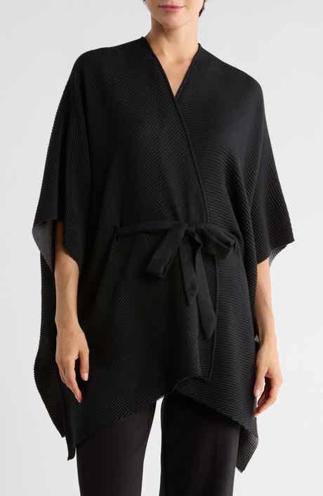 Vince Camuto Reversible Pleated Belted Topper