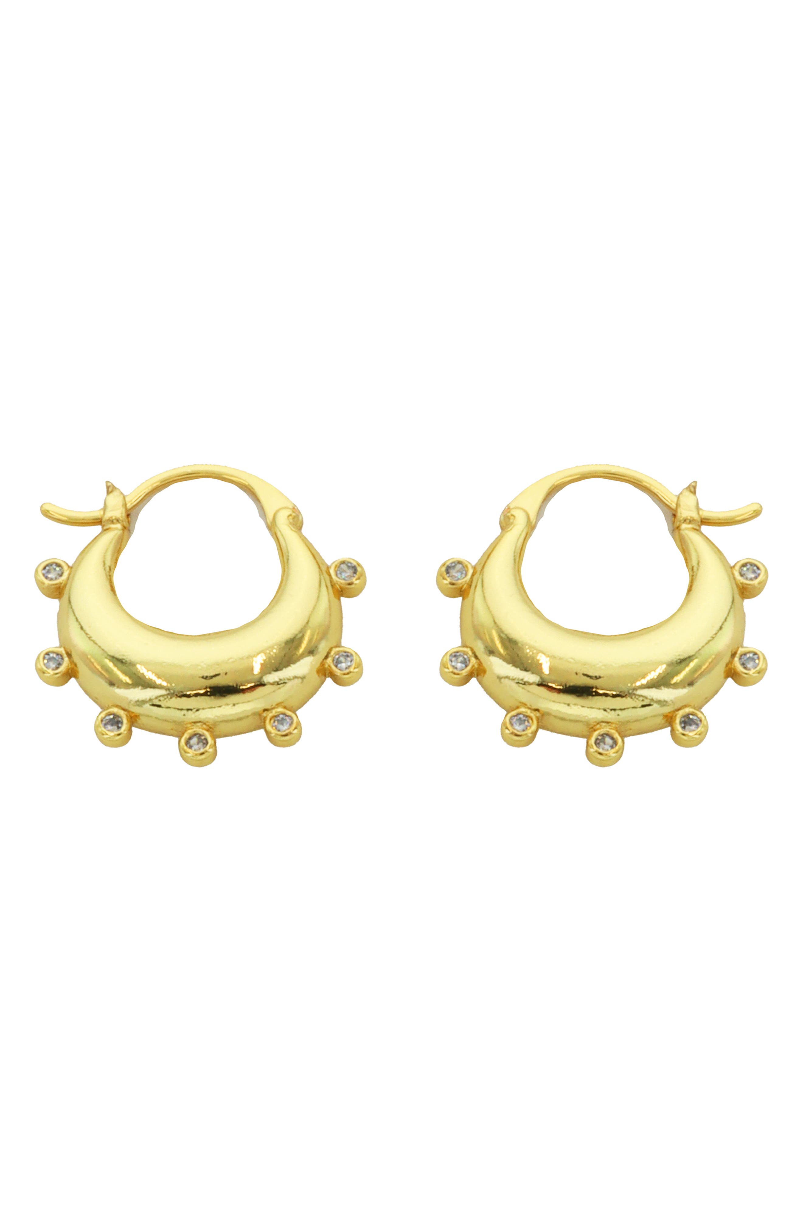 Panacea Crystal Lined Hoop Earrings