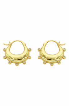 Panacea Crystal Lined Hoop Earrings