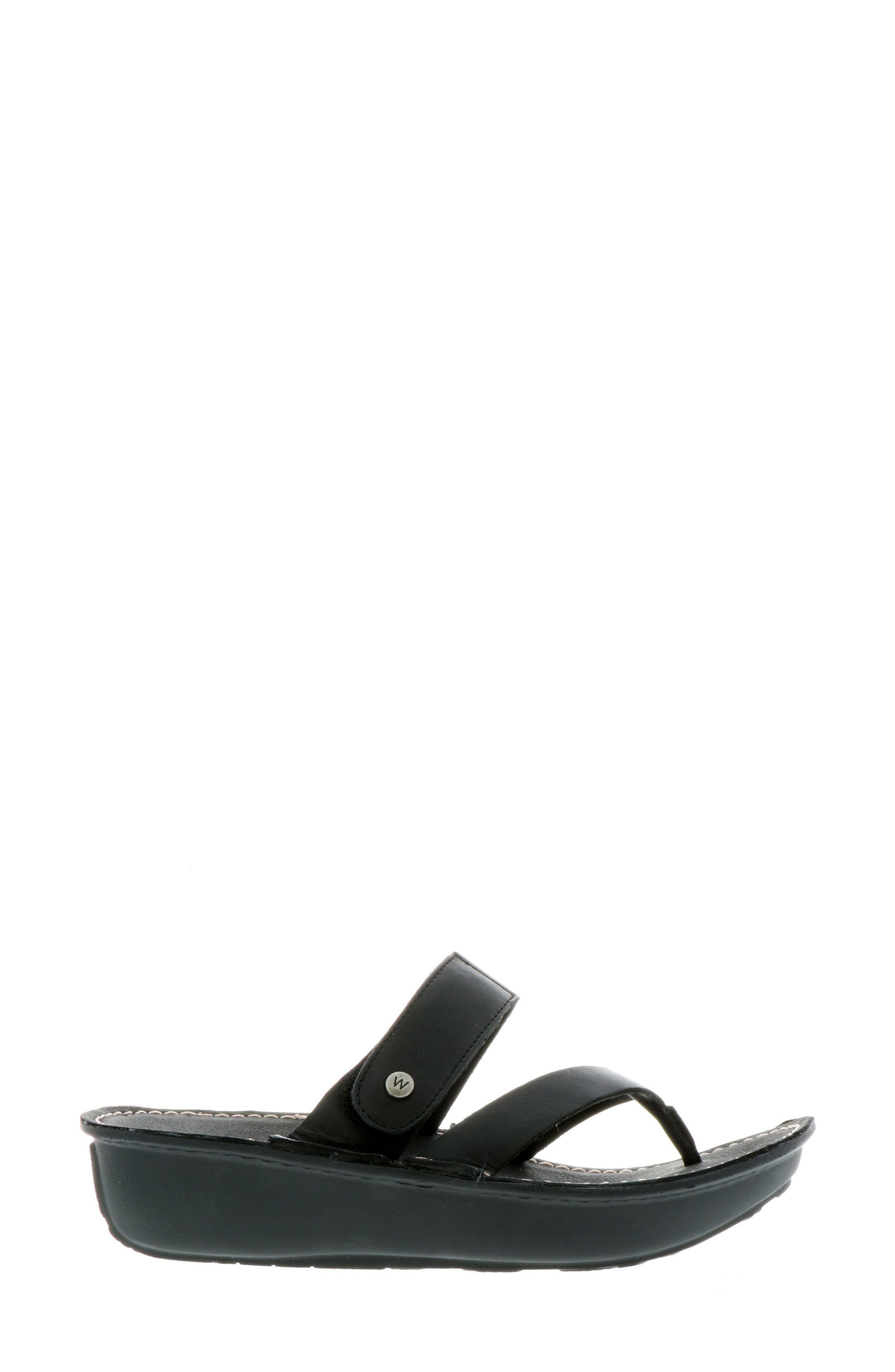Tahiti Platform Sandal, Alternate, color, BLACK