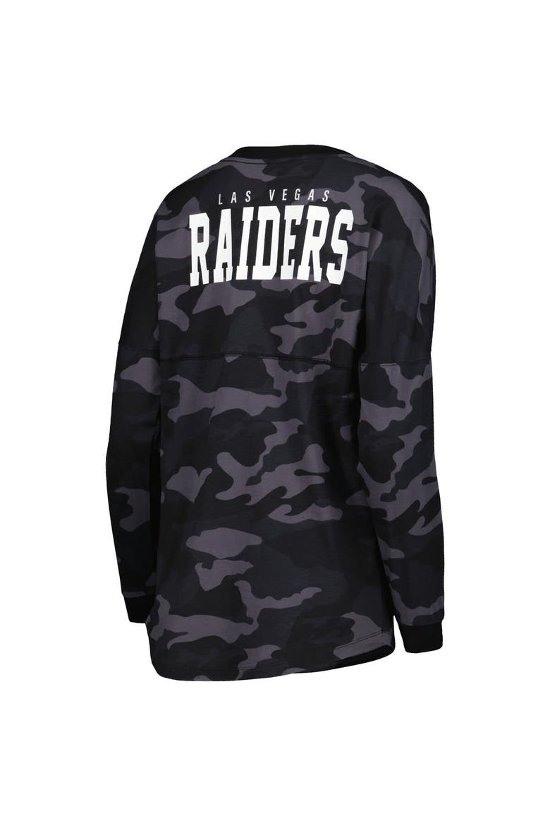 Women's New Era Black Las Vegas Raiders Camo Long Sleeve T-Shirt, Alternate, color, Black