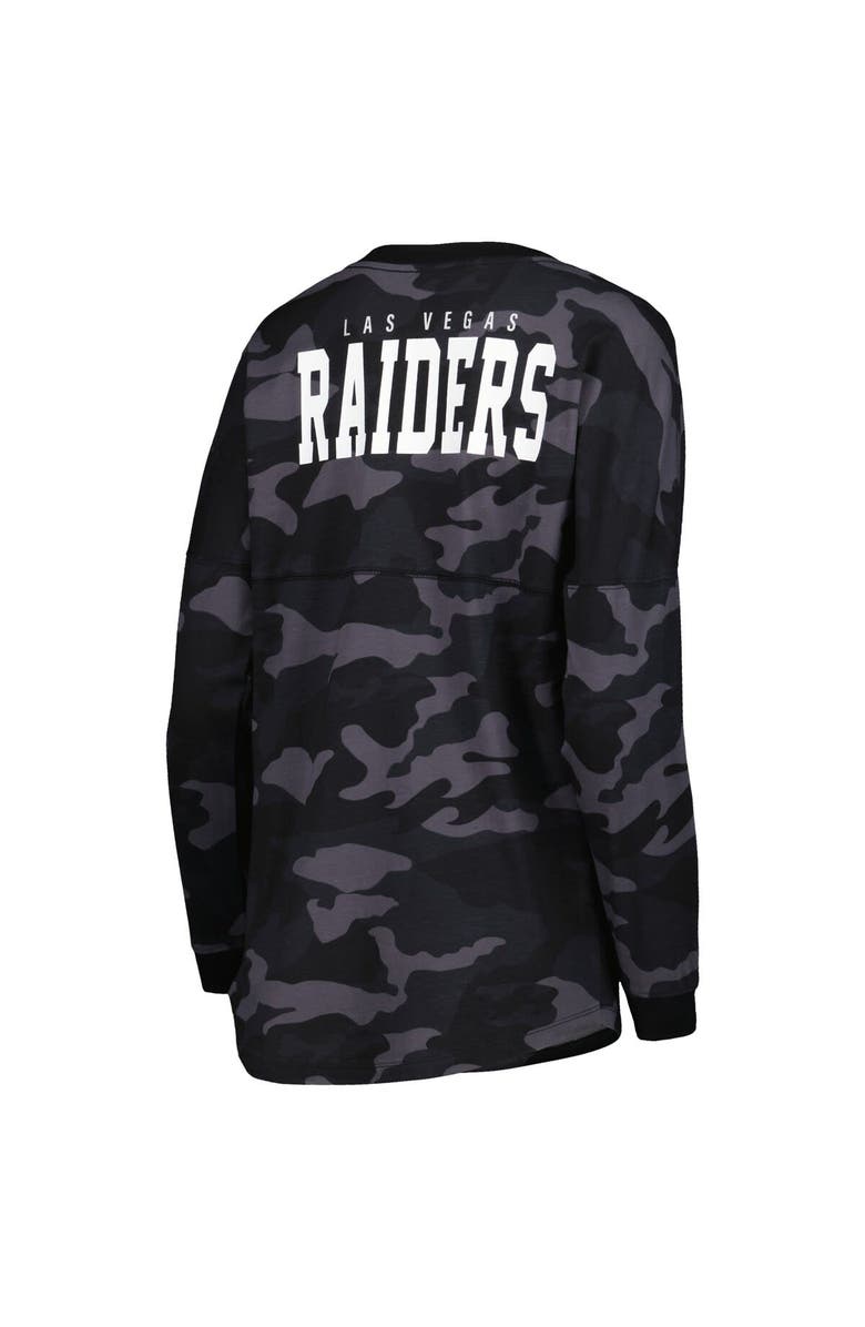 New Era Women's New Era Black Las Vegas Raiders Camo Long Sleeve T-Shirt, Alternate, color, Black