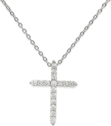 Hollywood Sensation White Gold Cubic Zirconia Cross Necklaces