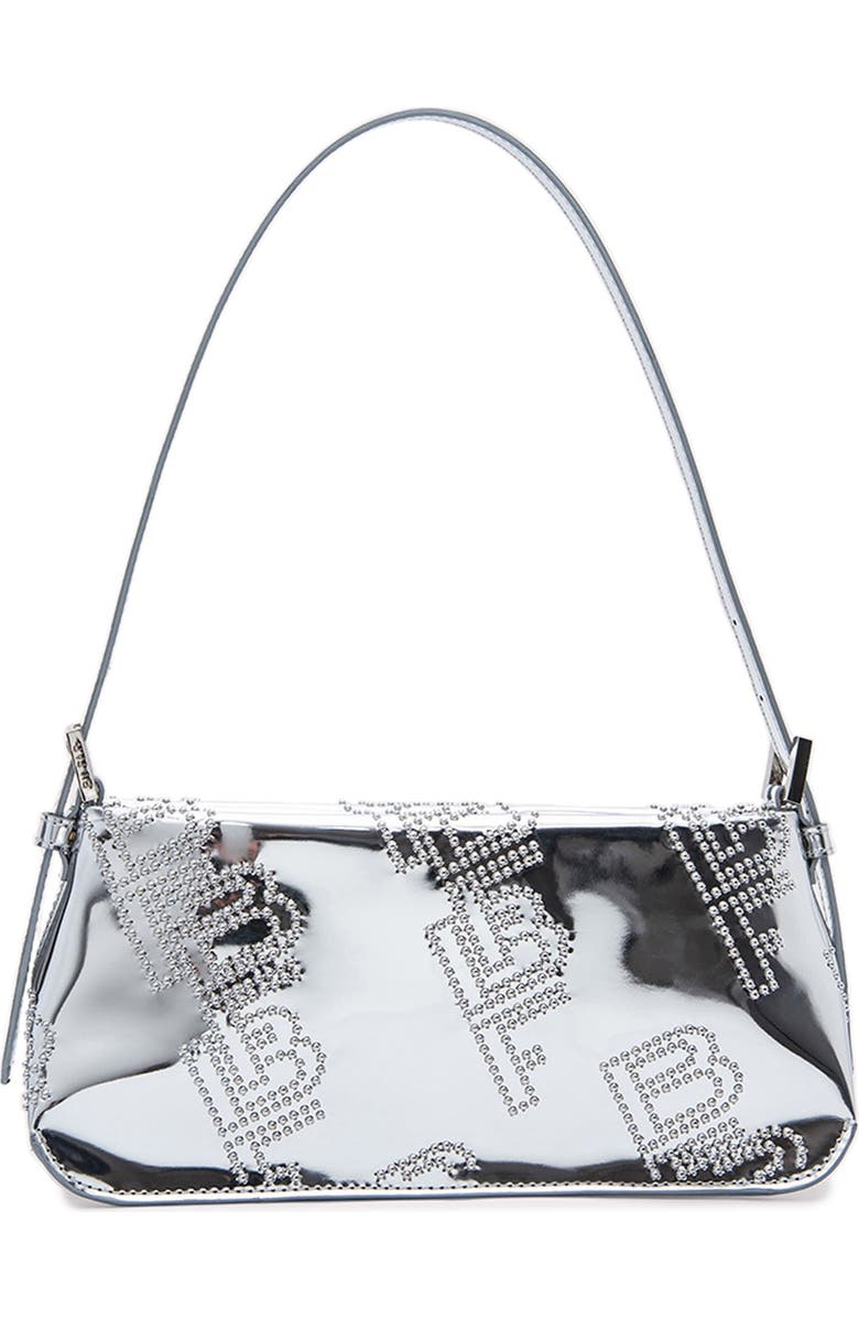 By Far Dulce Stud Metallic Shoulder Bag, Main, color,
